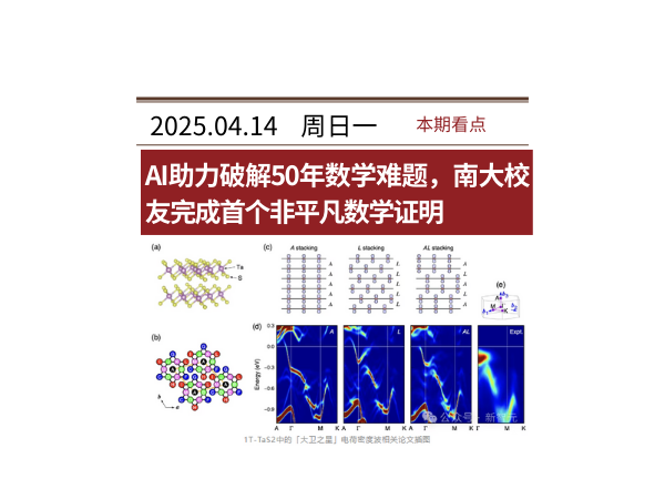 4月14日·AI助力破解50年数学难题，南大校友完成首个非平凡数学证明