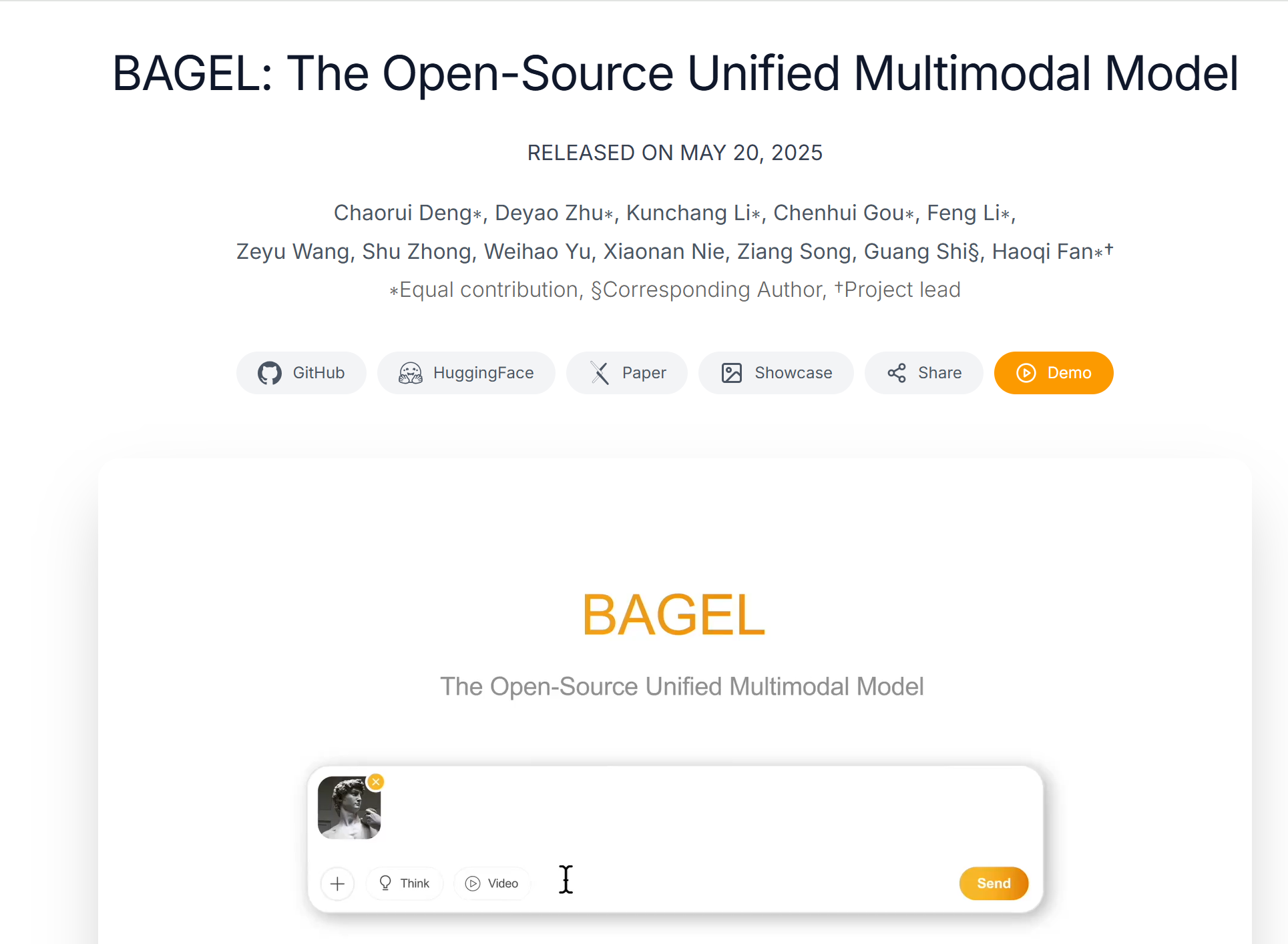 BAGEL : 字节跳动开源的多模态基础模型