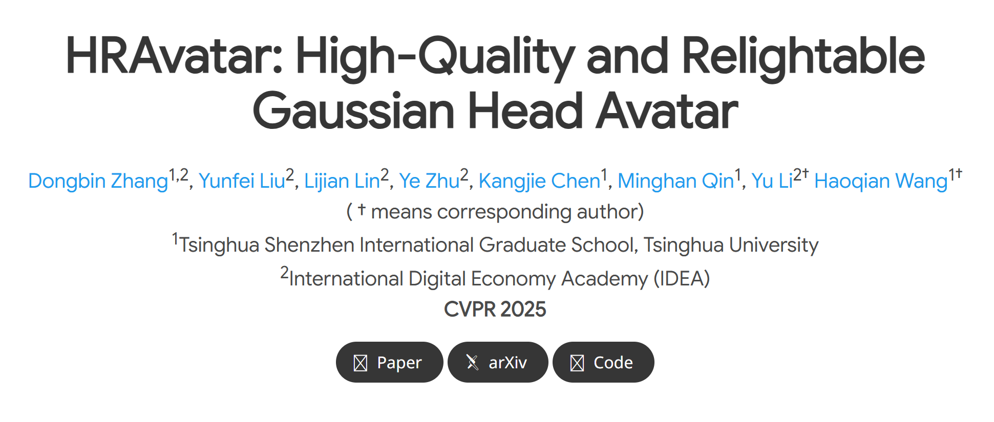 HRAvatar:清华联合IDEA推出的单目视频生成3D头像技术
