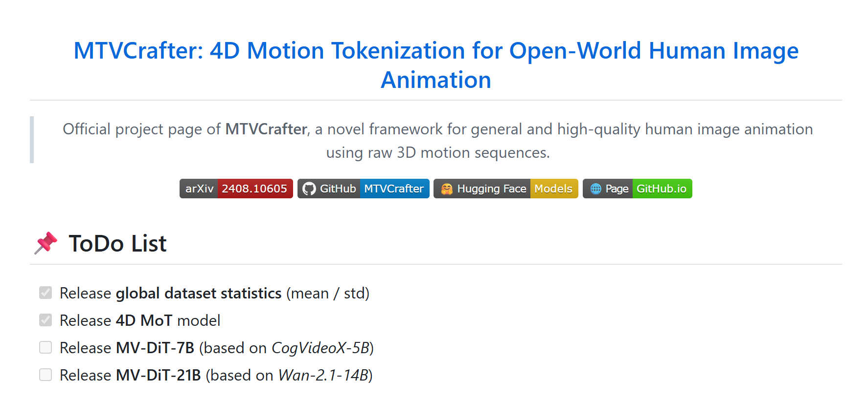 MTVCrafter:中科院联合中国电信等机构推出的人像动画生成框架