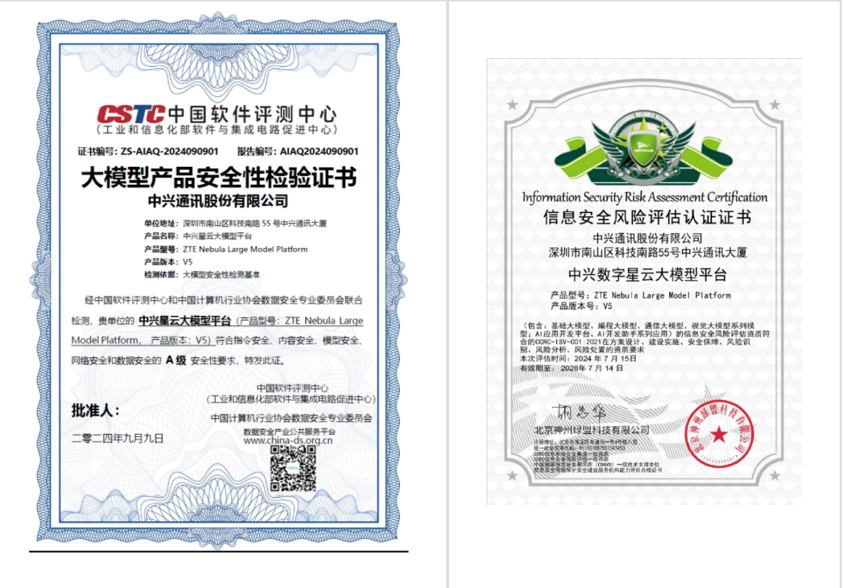 5月31日· 中兴星云大模型拿下推理榜单第一,获国家级安全认证