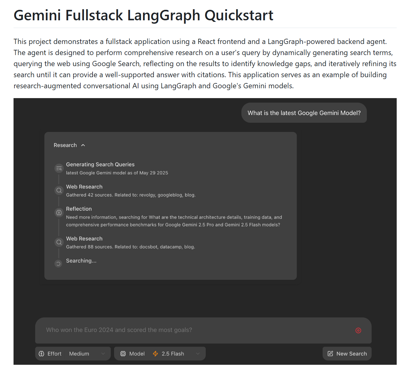 Gemini Fullstack LangGraph Quickstart