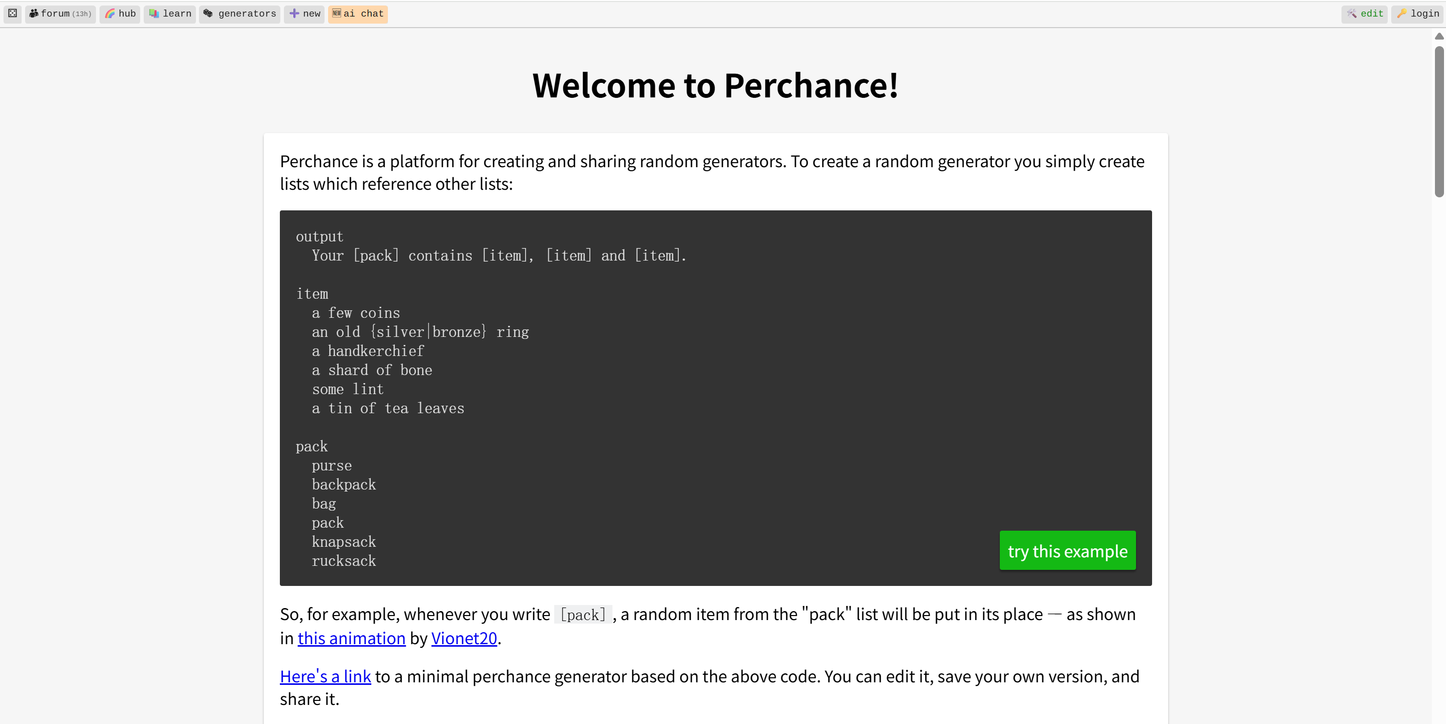Perchance AI