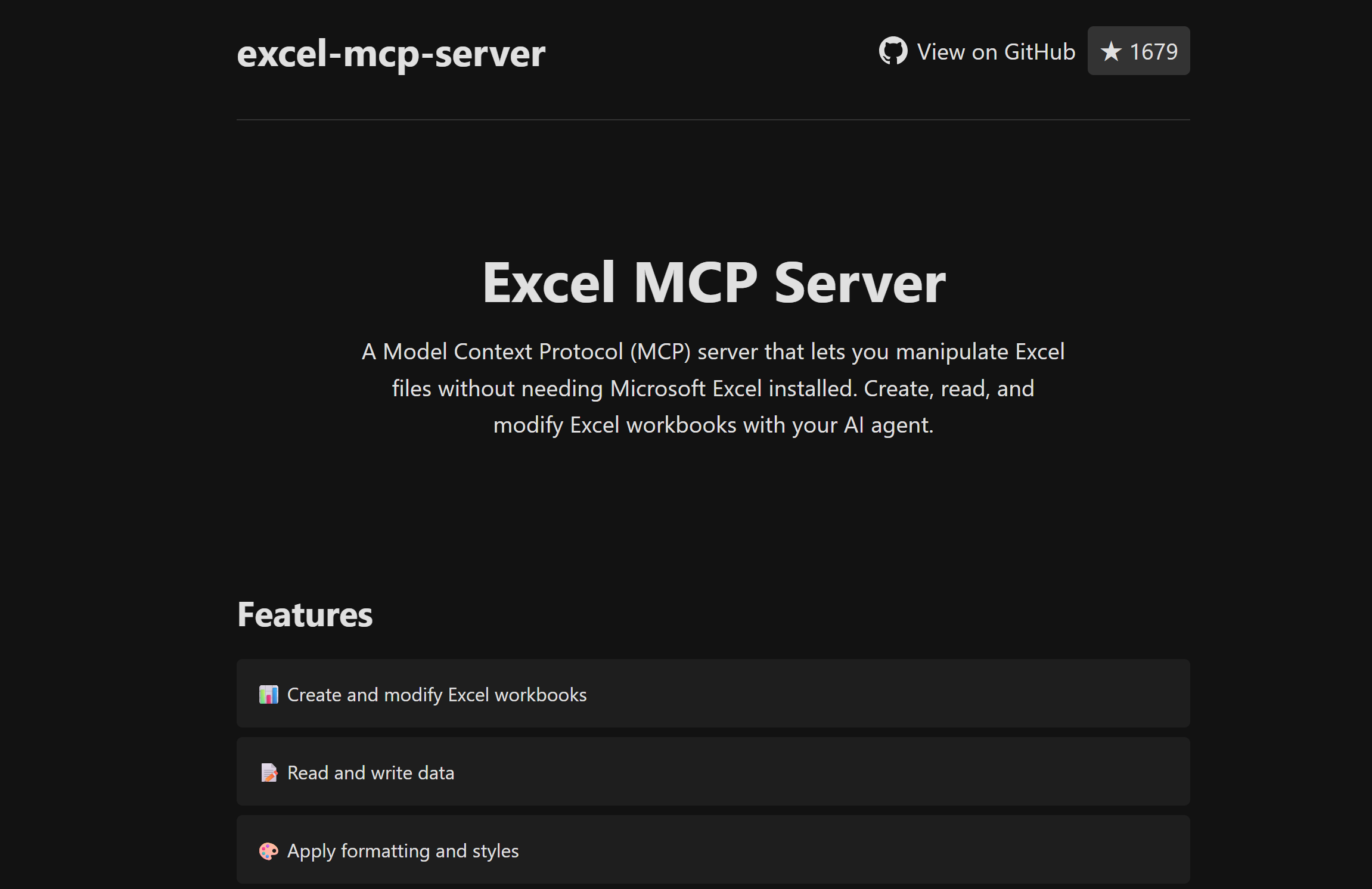 Excel MCP Server