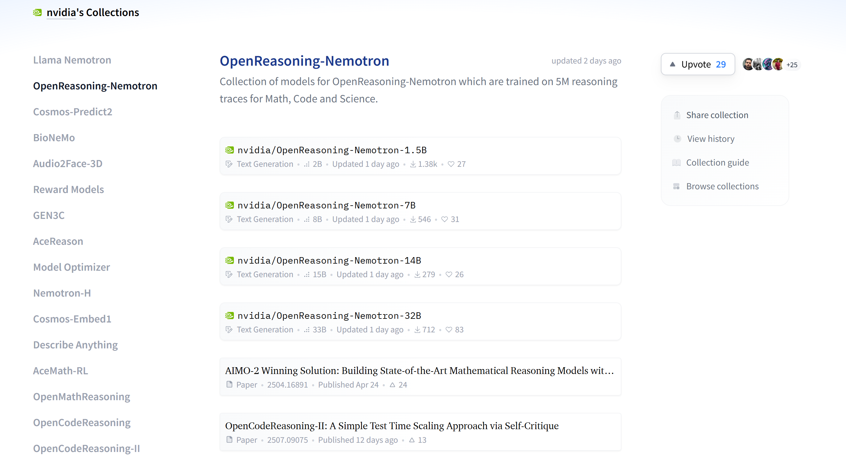 OpenReasoning-Nemotron : 英伟达开源的系列推理模型