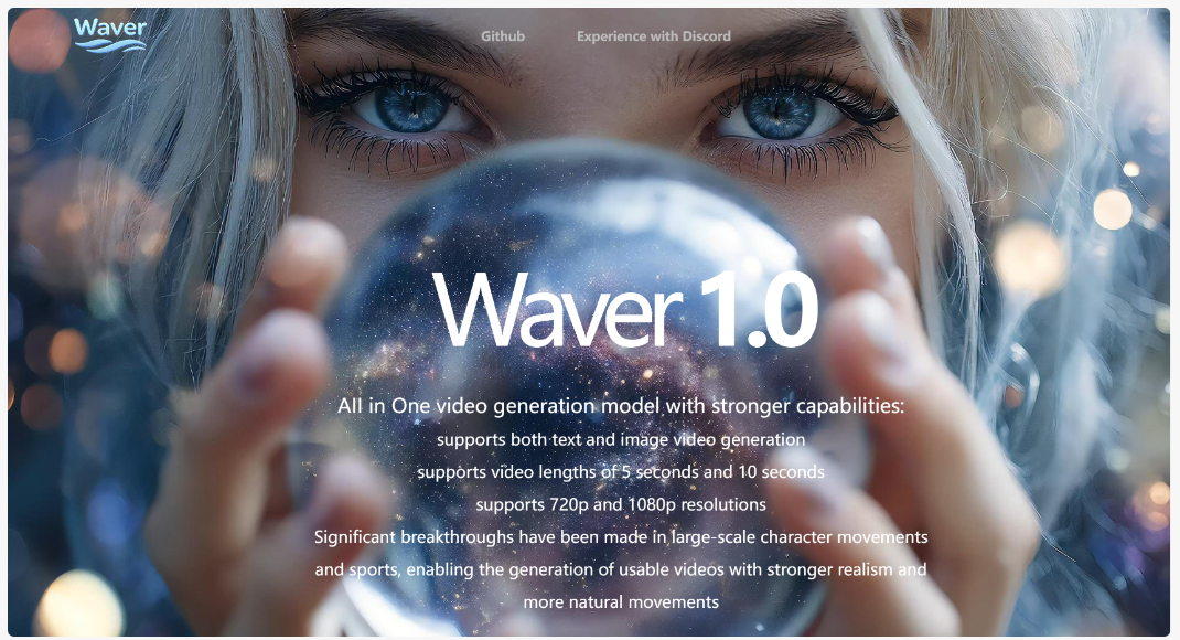 Waver 1.0 : 字节跳动推出的AI视频生成模型