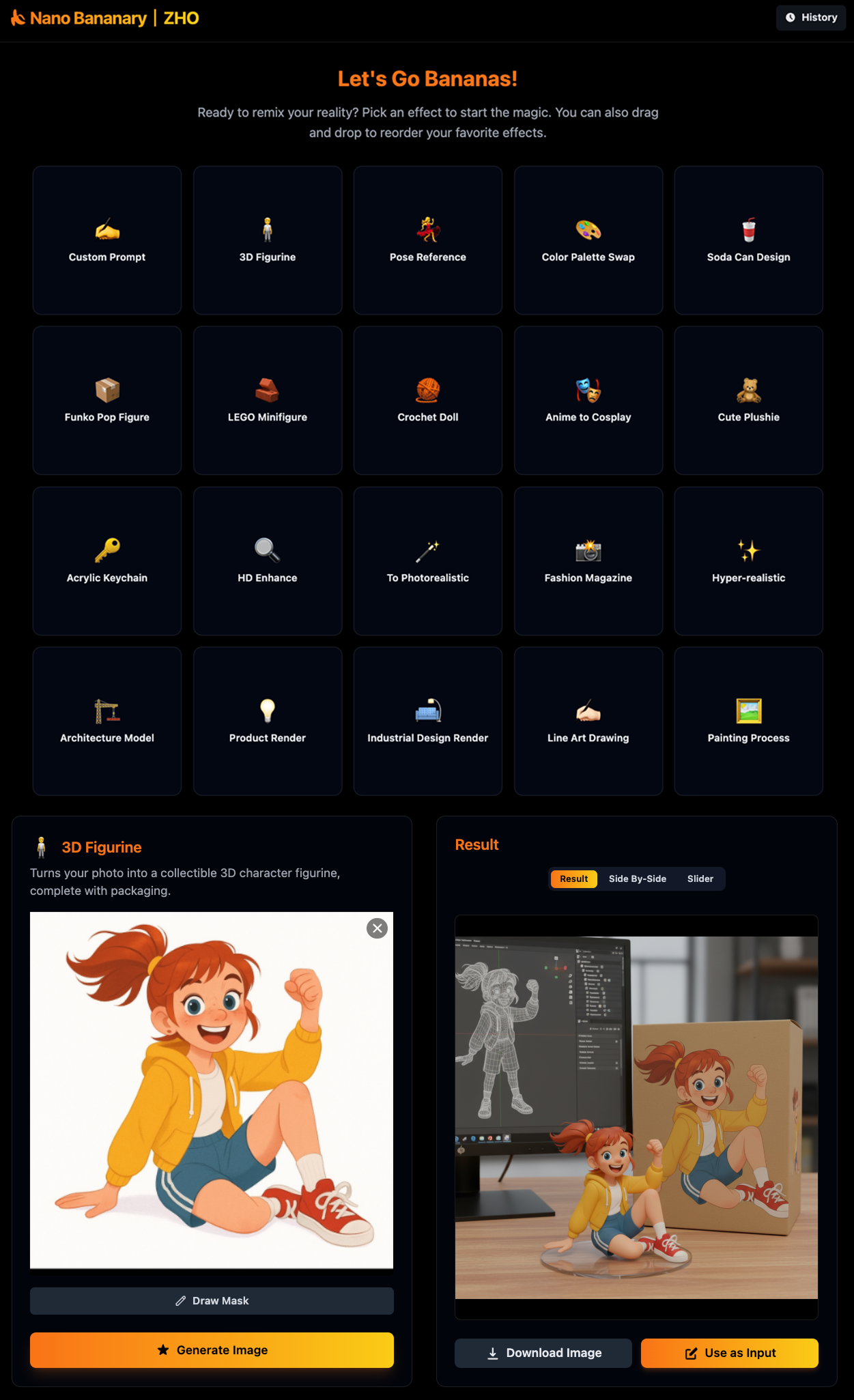 Nano Bananary : 开源AI图像编辑工具,基于Gemini模型