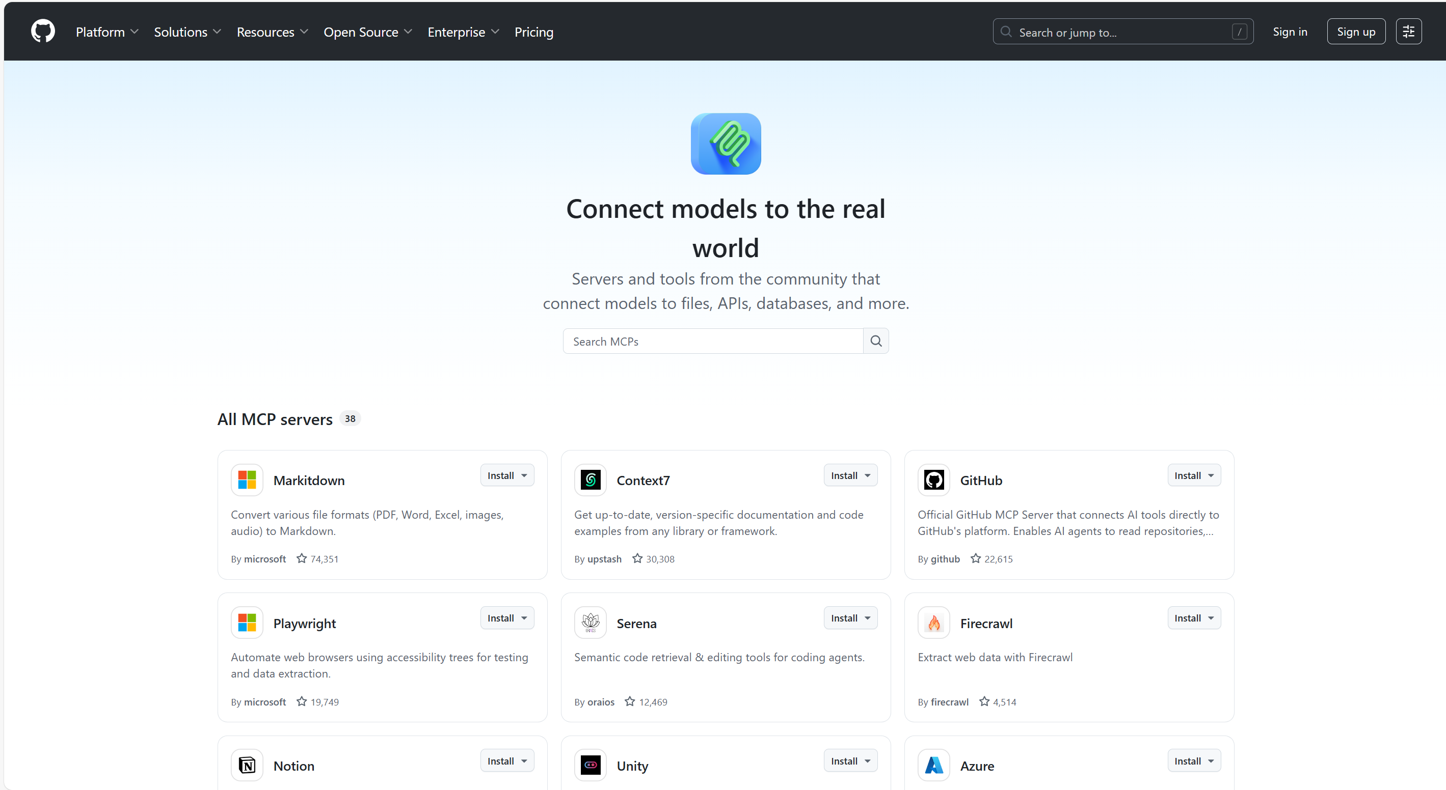MCP Registry :GitHub推出的MCP服务器官方平台