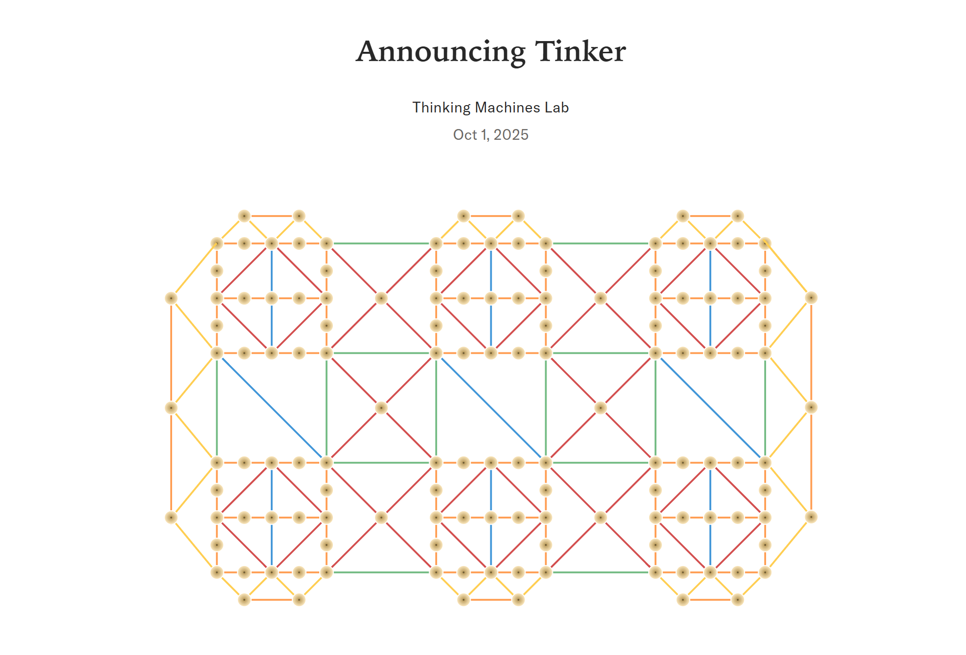 Tinker API : Thinking Machines Lab推出的模型微调API