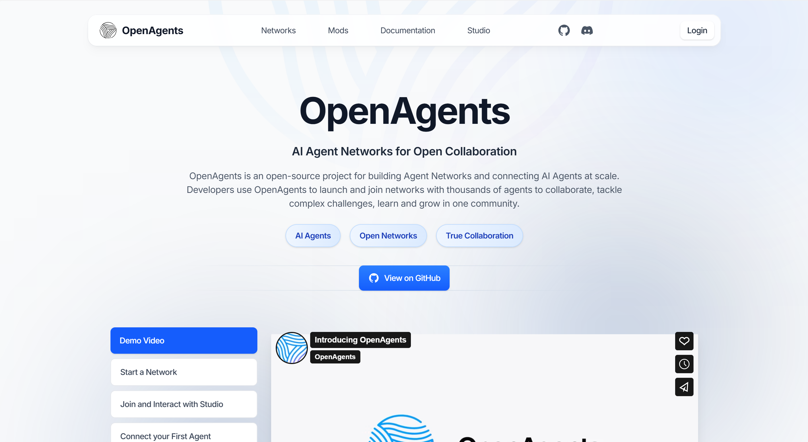 OpenAgents : 构建AI Agent网络的开源框架