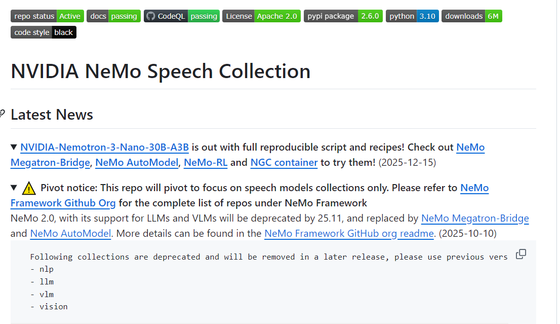 Nemotron Speech ASR ： 英伟达开源的语音识别模型
