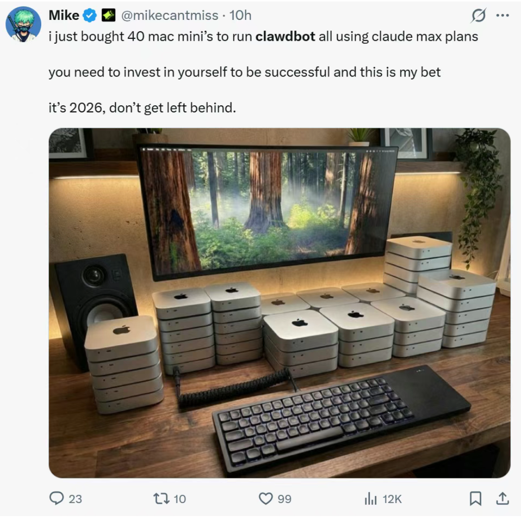 1月26日·Clawdbot带火Mac mini