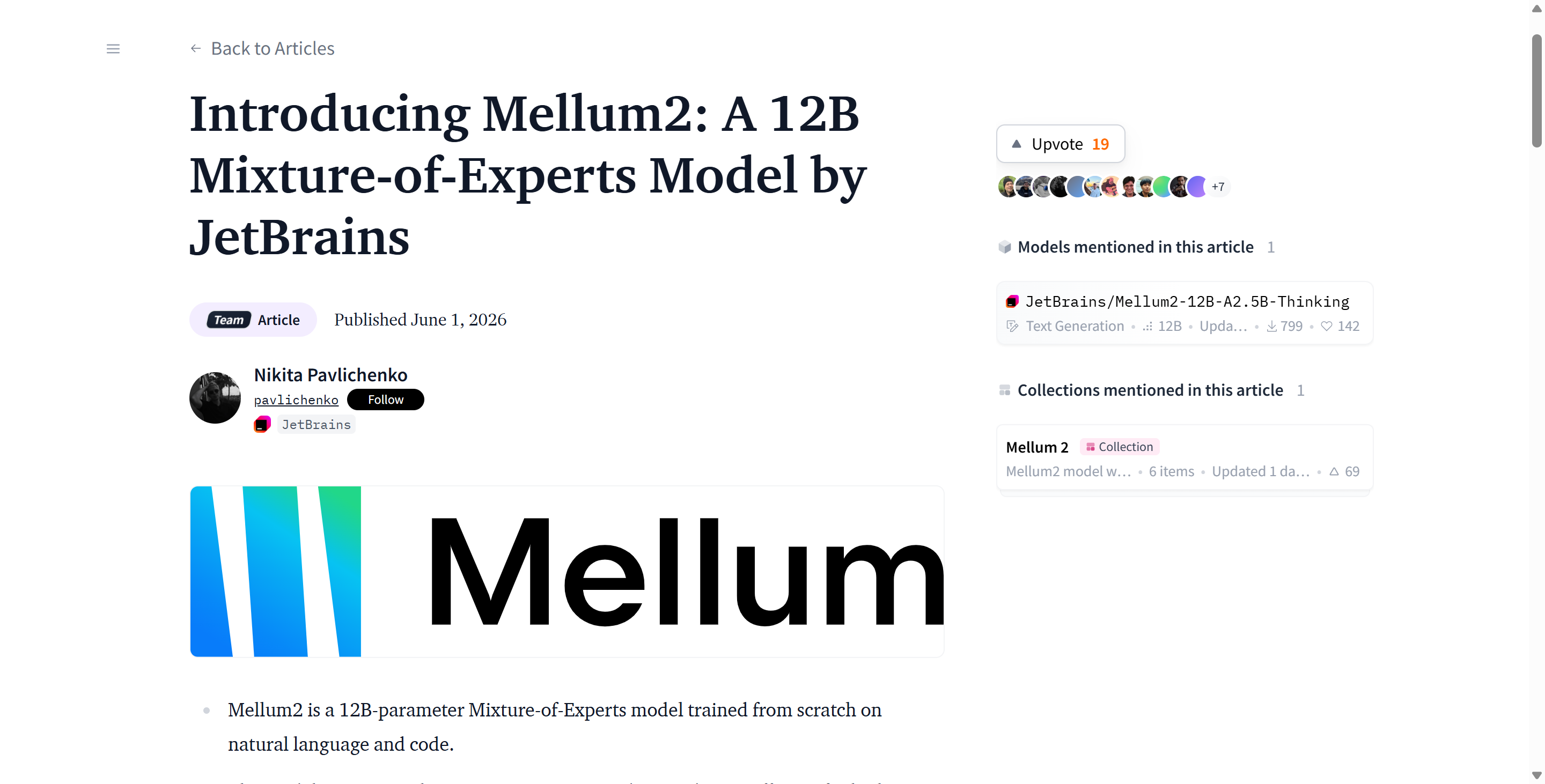Mellum2 ： JetBrains 开源的混合专家模型