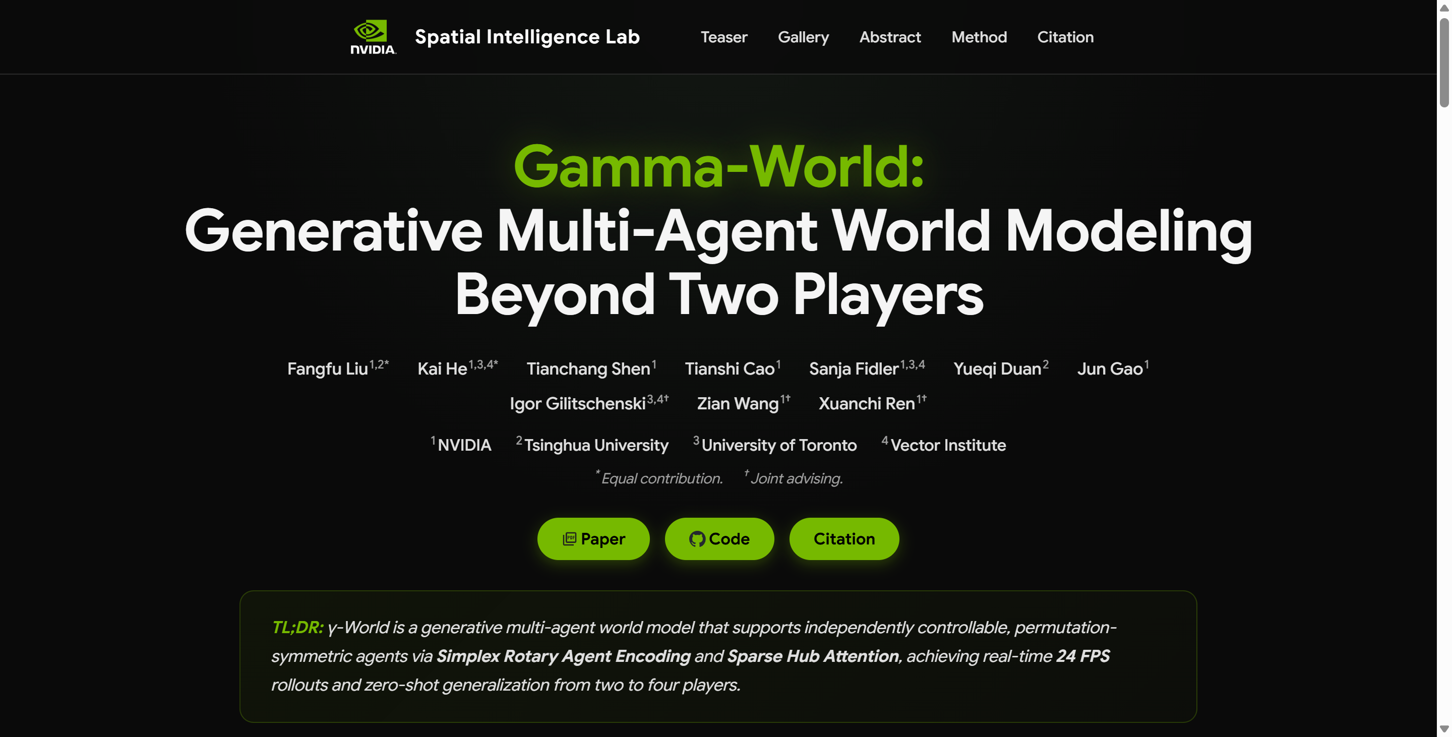 Gamma-World ： 英伟达推出的多智能体世界模型