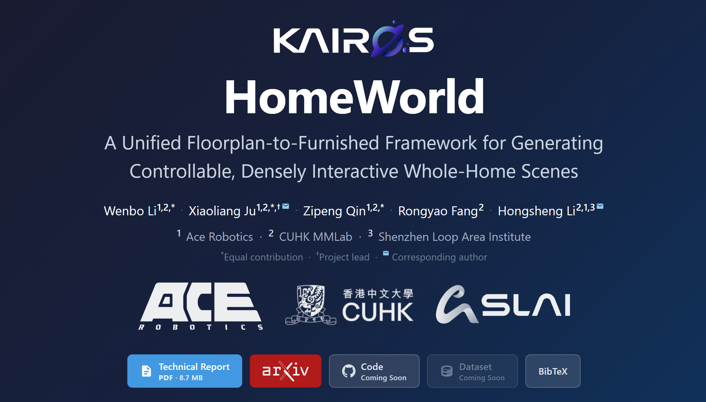 Kairos-HomeWorld ： 大晓机器人推出的全屋三维可交互世界模型