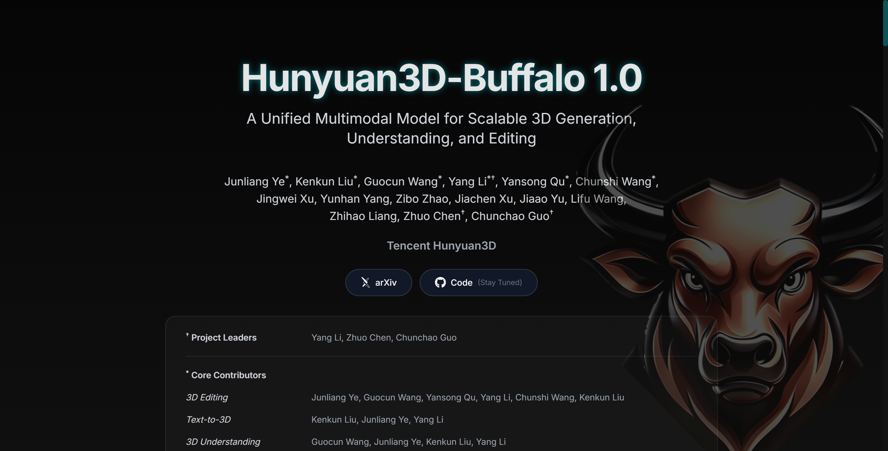 Hunyuan3D-Buffalo 1.0 : 腾讯混元推出的 3D 多模态框架